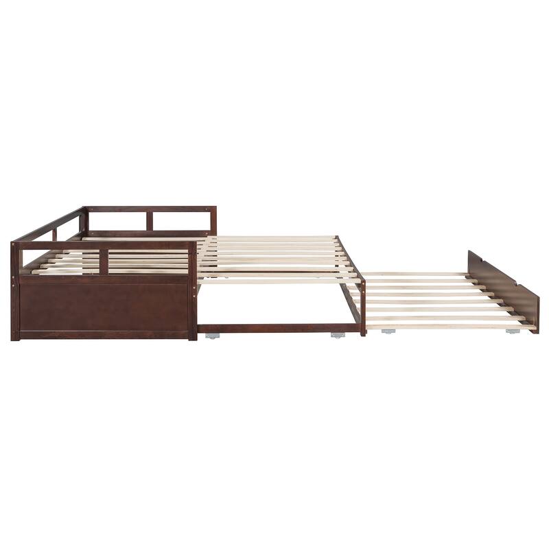 Roomfitters Twin Extending Daybed with Pull-Out Trundle, Expands to King Size