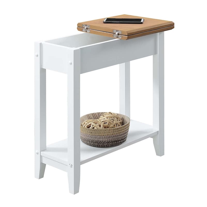 Mid Century End Table with Multi Tier Surface Design, Modern Accent Table with Ample Display Space for Lamps and Décor - 23