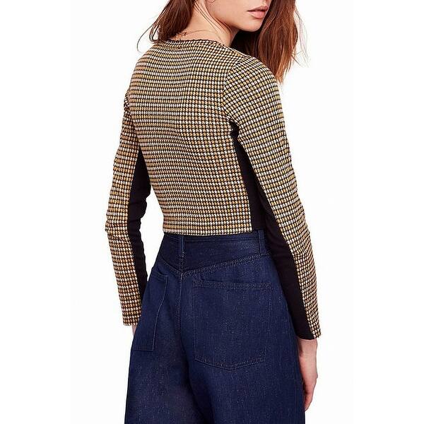 Shop Free People Yellow Womens Size Medium M Scoop Neck Boston Crop Top On Sale Overstock 28078635