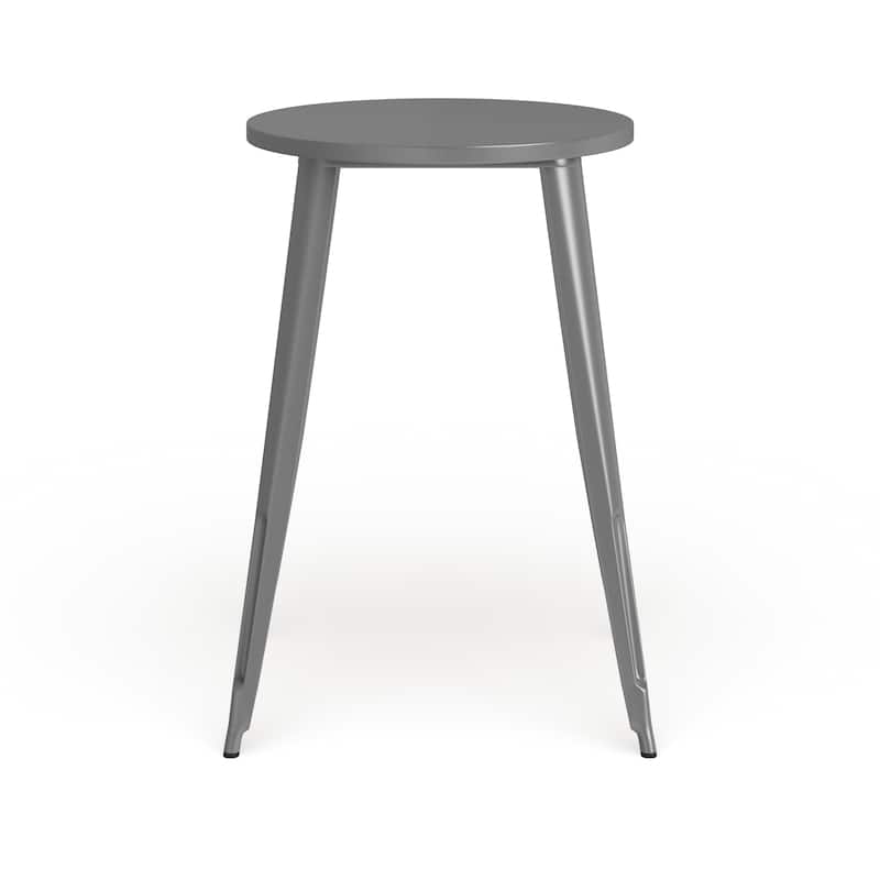 30'' Round Metal Indoor-Outdoor Bar Height Table