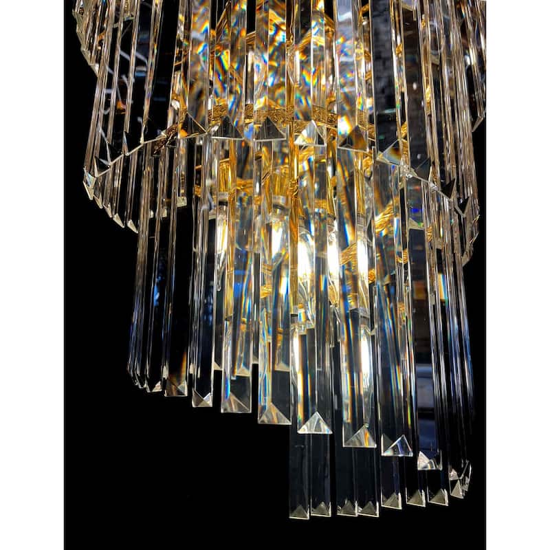 Luxury Chandelier 15 Lights Crystal 25.5" Wide Spiral shape