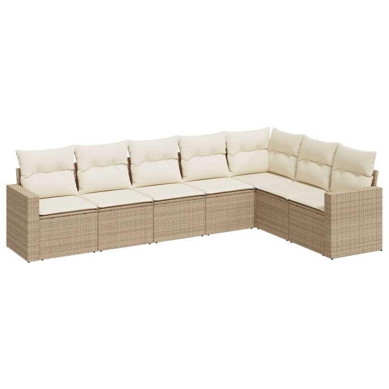 vidaXL Outdoor Sofa Set Beige - 115.2 x 71.9 x 27.2