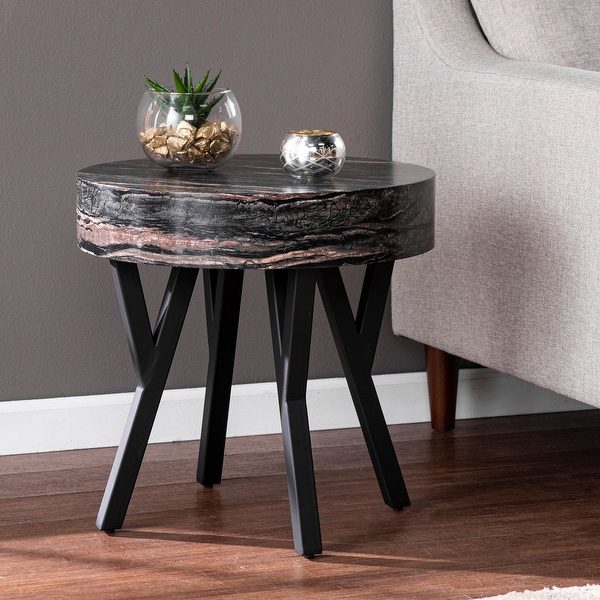 Chocolate brown end tables hot sale