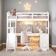 preview thumbnail 1 of 47, Artsy Twin Loft Bed with Drawers, Cabinet, Shelves and Desk, Solid Construction & Versatility galore, Health and Comfort, White White