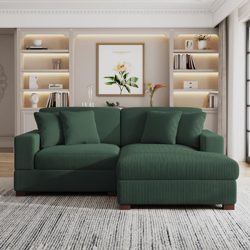 Oversized Modular Sectional Sofa Set with Pillows for Living Room