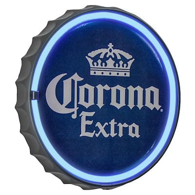 American Art Decor Corona Extra Beer LED Neon Light Sign Wall Decor - 12" - 12" H x 12" L x 1.5" D