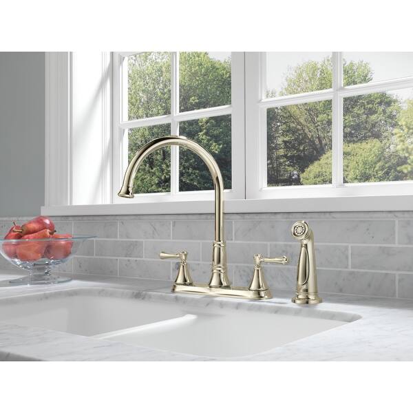 Delta 2497lf Cassidy Kitchen Faucet With Side Spray
