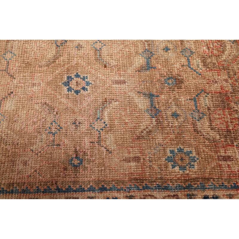 ECARPETGALLERY Hand-knotted Antalya Vintage Tan Wool Rug - 3'4 x 9'9