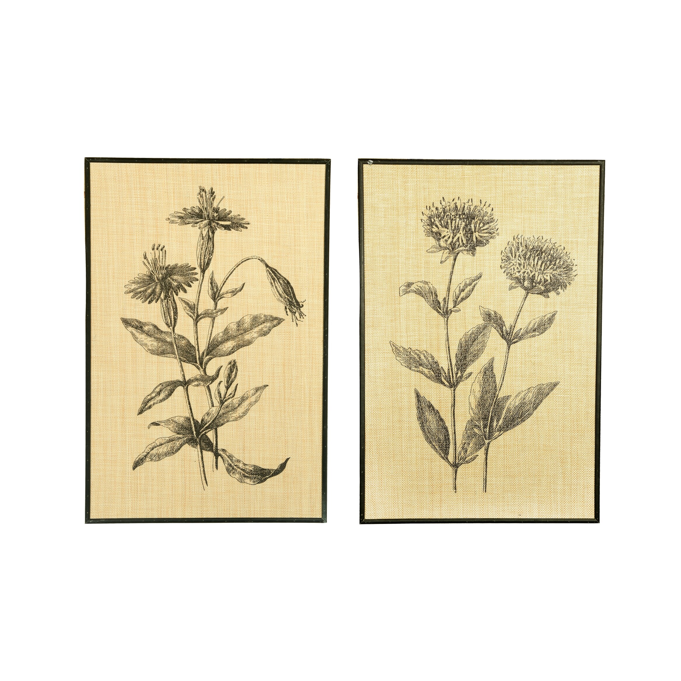 23 5 H Woven Raffia Floral Wall Decor With Wood Frame Set Of 2 Styles Beige Overstock 31298567 They turned out to be my favorite decoration! overstock com