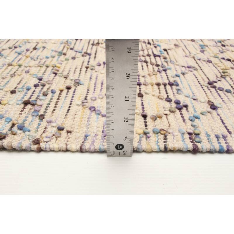 ECARPETGALLERY Braid weave Sienna Cream Wool Rug - 4'11 x 7'8