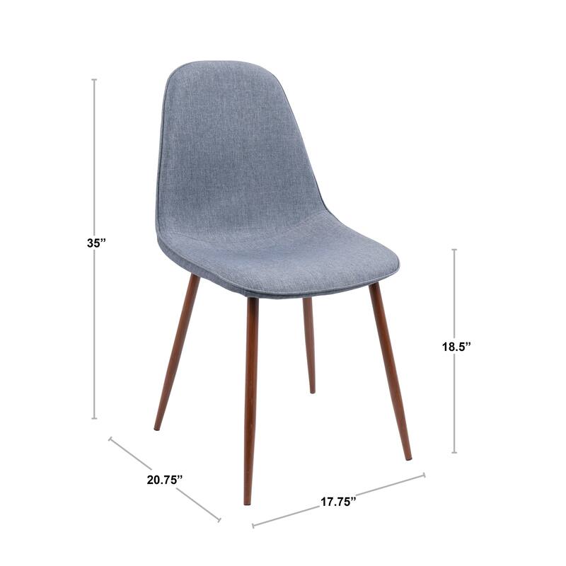 Pebble Mid-Century Modern Upholstered Accent / Dining Chair (Set of 2)