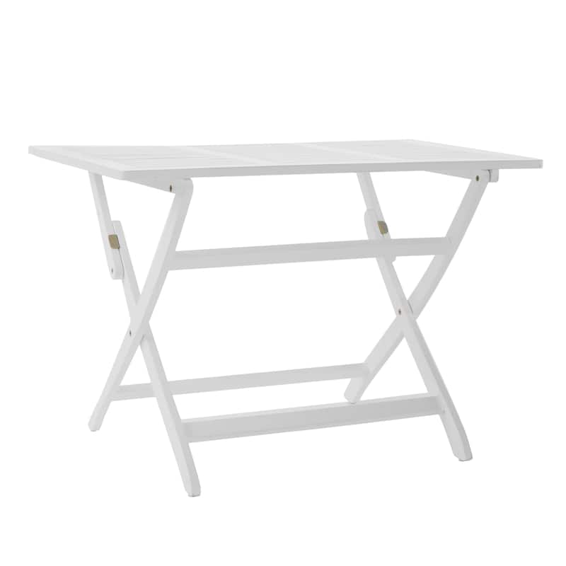 5-Piece Outdoor Acacia Wood Folding Dining Set with Folding Table and 4 Folding Chair