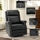 preview thumbnail 34 of 34, Alina Modern 20''w Genuine Leather Swivel Rocker Nursery Manual Recliner Chair with Rolled Arms by HULALA HOME