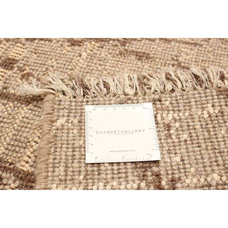 ECARPETGALLERY Flat-Weave Ankara FW Taupe Wool Tapestry Kilim - 4'8 x 6'9