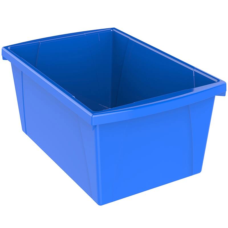 Storex Medium Classroom Storage Bin, Blue, Pack of 2
