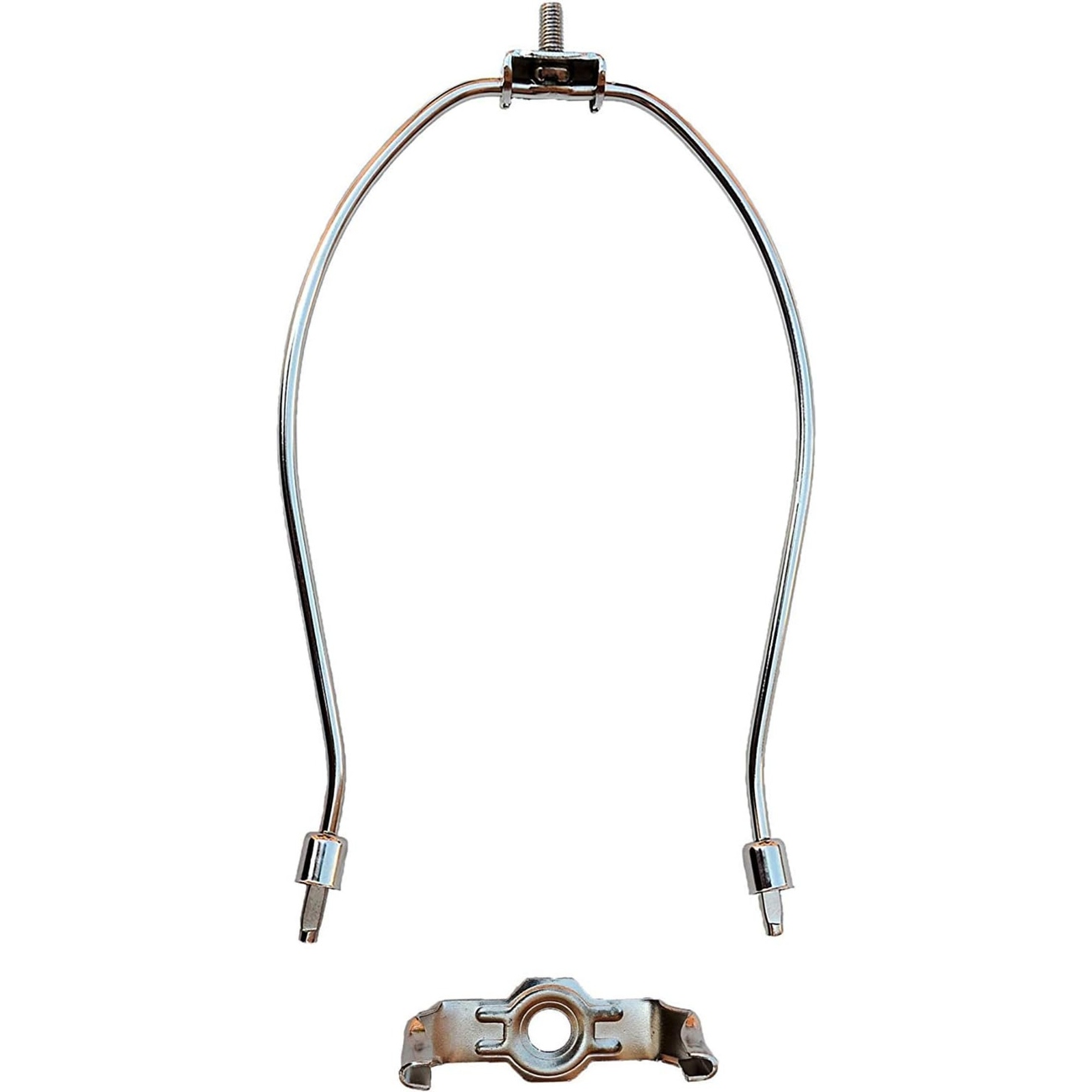 10.5 Heavy Duty Harp Fitter for Lamp Shades with Saddle Black Nickel