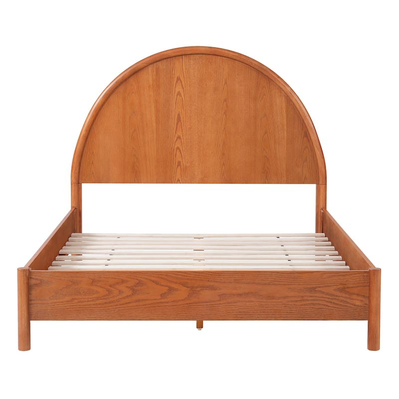 Christopher Knight Home - Modern Mid-Century Wooden Platform Bed with Arched Headboard