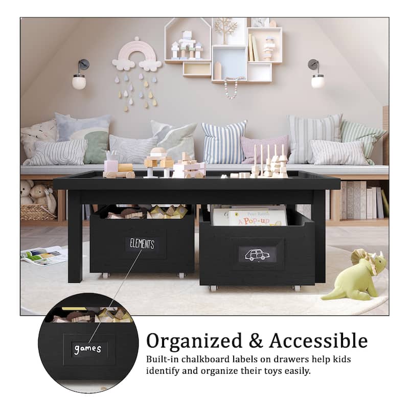 CraftPorch Contemporary Kids Table with Drawers