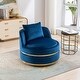 preview thumbnail 44 of 62, 360 Degree Swivel Accent Chair Velvet Modern Upholstered Barrel Chair Over-Sized Soft Chair with Seat Cushion