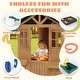 preview thumbnail 21 of 21, Wooden Adventure Cottage Playhouse for Kids with Working Door, Windows, Service Station, and Flower Pot Holders