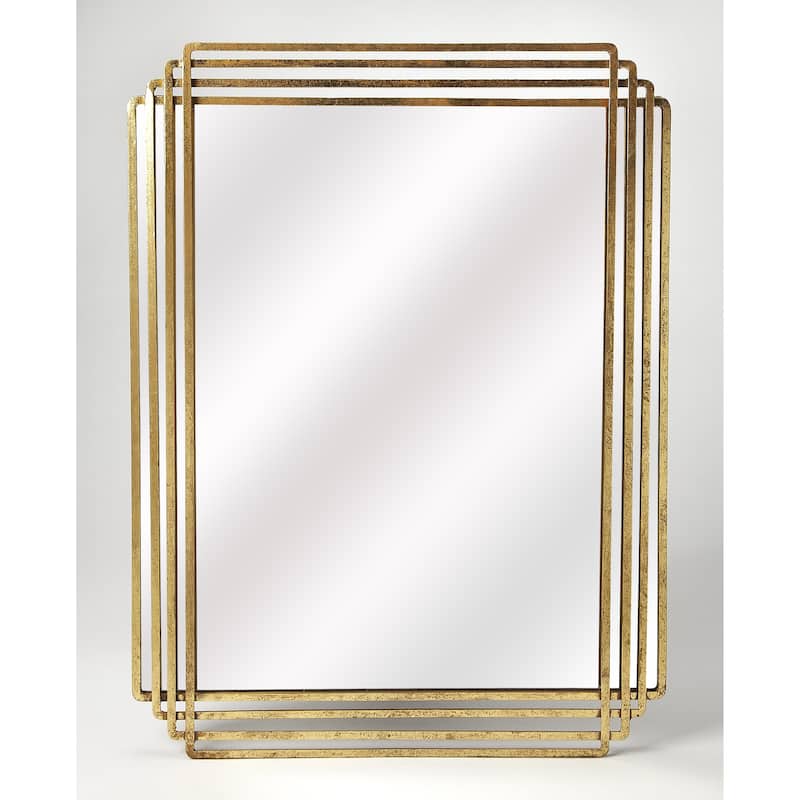 Butler Uptown Gold Rectangular Wall Mirror - Gold