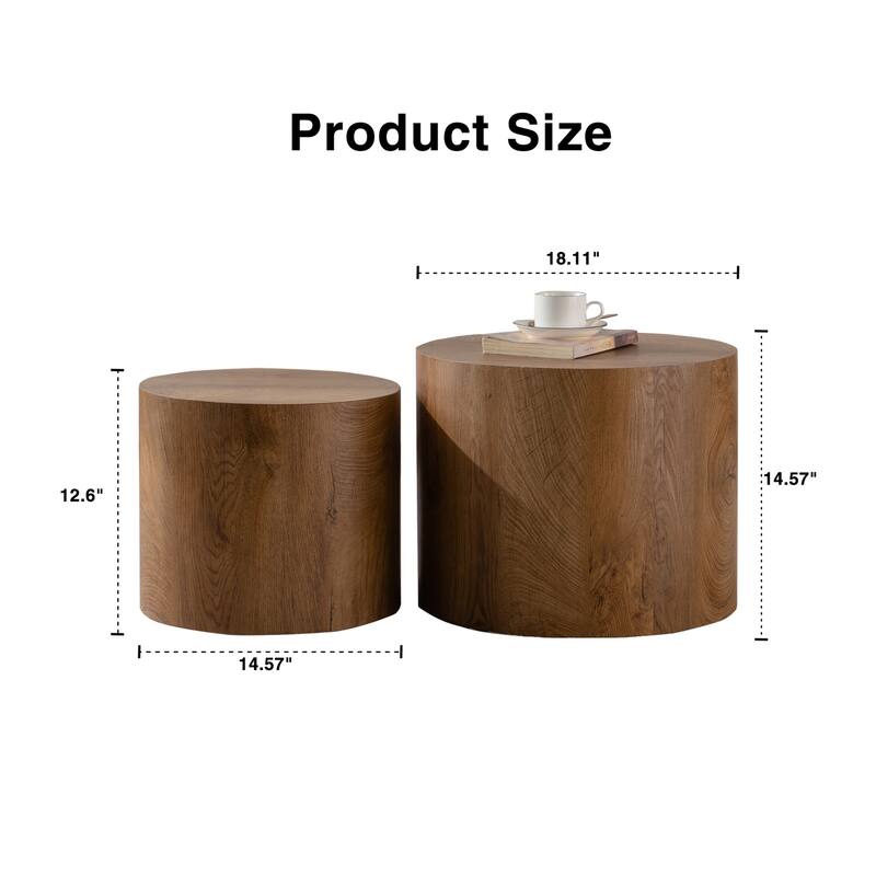 Simple Modern 2 Piece Coffee Table Set