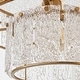preview thumbnail 7 of 9, KAWOTI 8-light 3 Tiered Glass Chandelier Pendant Lights - W27.75" x H85"