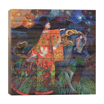 Sofia Returns Print On Wood by Iris Scott - Multi-Color
