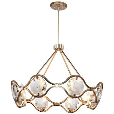 Crystorama Lighting Group Quincy 8 Light 29-1/2" Wide Taper Candle