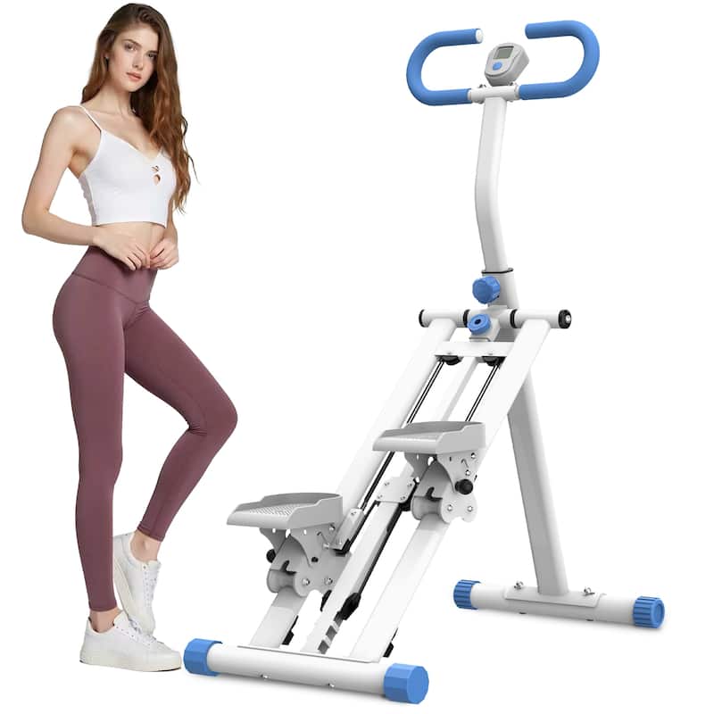 Stair Stepper with Resistance Home-Upgrade Vertical Climber Workout Machine for Full-Body Exercise Climber Fitness Equipment - Blue