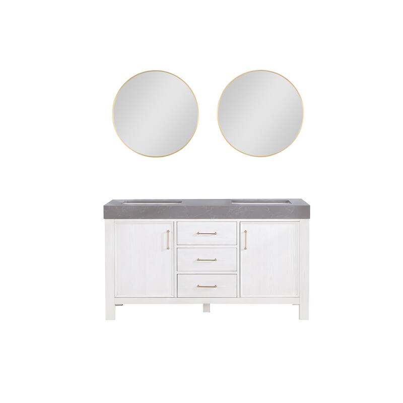 Miseno MV-703860M León 60" Free Standing Double Basin Vanity Set with