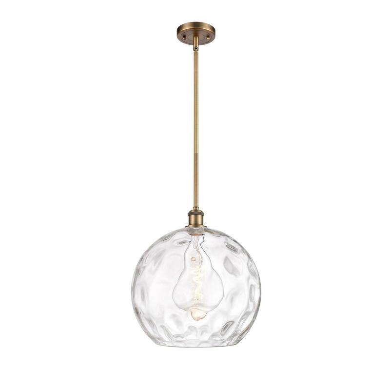 Innovations Lighting Athens Water Glass 1 Light 14" Pendant - Brushed Brass