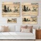 preview thumbnail 4 of 3, Designart 'Christmas Minimalistic Forest Landscape and Snow' Lake House Print on Natural Pine Wood