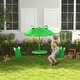 preview thumbnail 2 of 8, Folding Kids Table and Chair Set for Outdoor Garden with Sun Umbrella