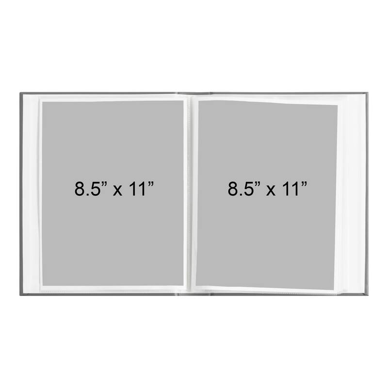 DesignOvation Debossed Black Faux Leather Photo Album (Pack of 4)