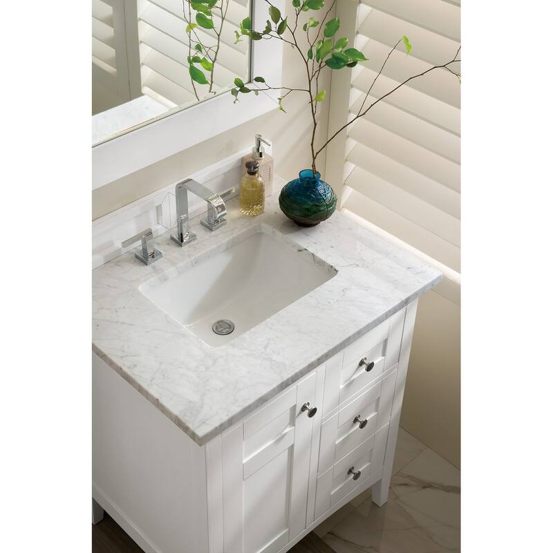 James Martin Vanities Palisades 30" Single Vanity, Bright White