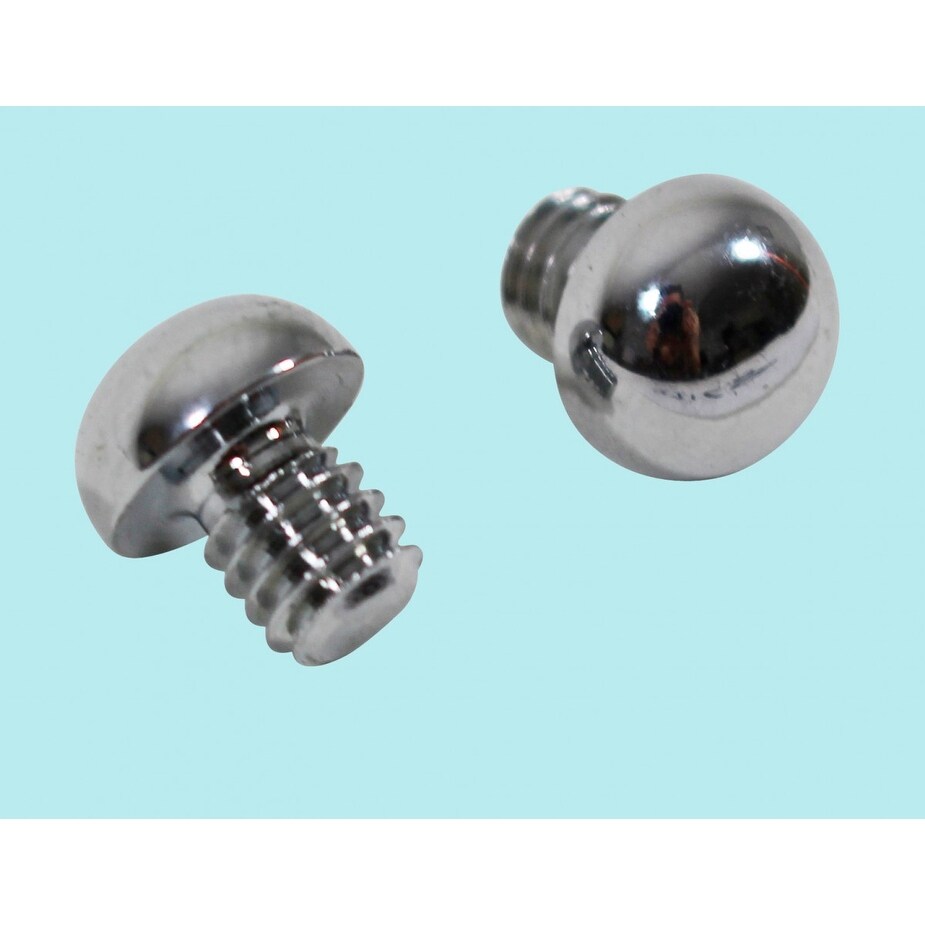 Door Hinges Bright Chrome Med Button Hinge Finial Pair