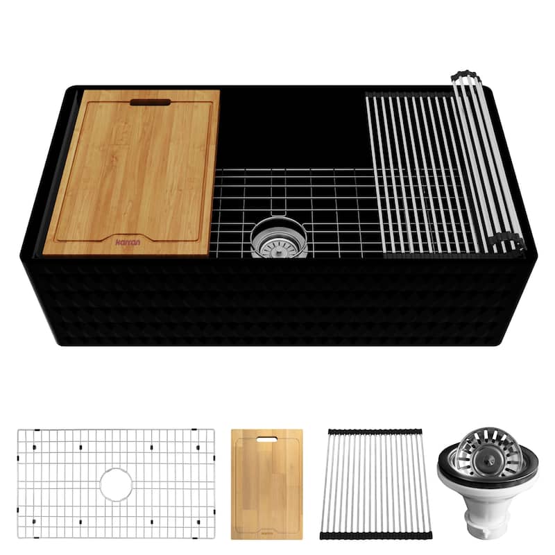 Karran USA FCWSD33SB-PK1 Karran FCWSDM33SBMB 33" Single Bowl