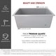 preview thumbnail 5 of 25, STYLISH 22 inch Composite Granite Dual Mount Kitchen Sink - 22" x 17.5" x 8.25"
