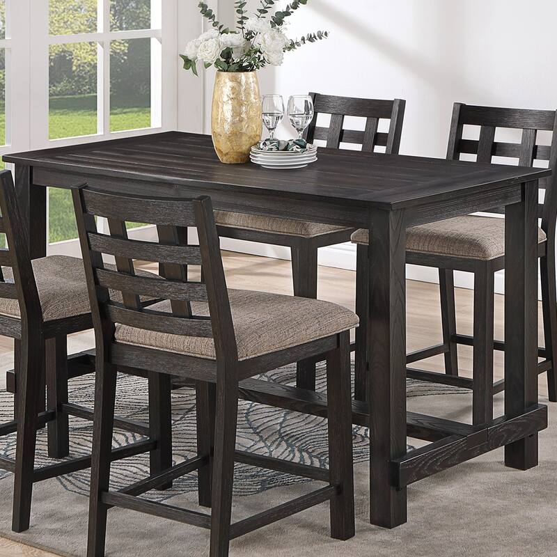 Rectangular Wooden Dining Table in Espresso