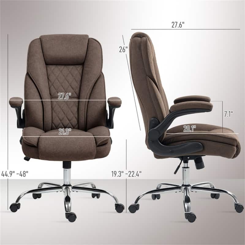 Comfortable Adjustable Height Velvet Desk Chair with Tilt Recline and Swivel Seat Steel Base - 27.6" W x 27.6" D x 44.9" -48" H