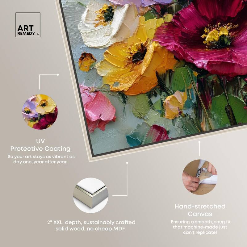 Floral Texture I Canvas by Art Remedy