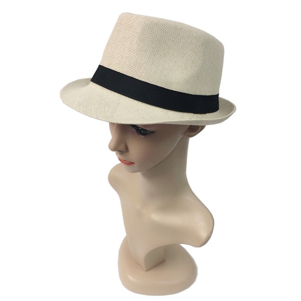 Unisex Summer Beach Hat Wide Brim Sun Hats Light Weight Straw Hat Classic Panama Hat