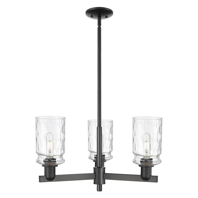 Innovations Lighting Endless Possibilities Arcadia - Candor - 3 Light 27" Stem Hung Chandelier - Matte Black