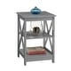 preview thumbnail 26 of 63, Copper Grove Cranesbill X-Base 3-Tier End Table with Shelves