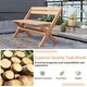 preview thumbnail 7 of 6, 2-Person Teak Wood Folding Outdoor Benches with Slatted Seat - 41.5" x 23" x 31.5"