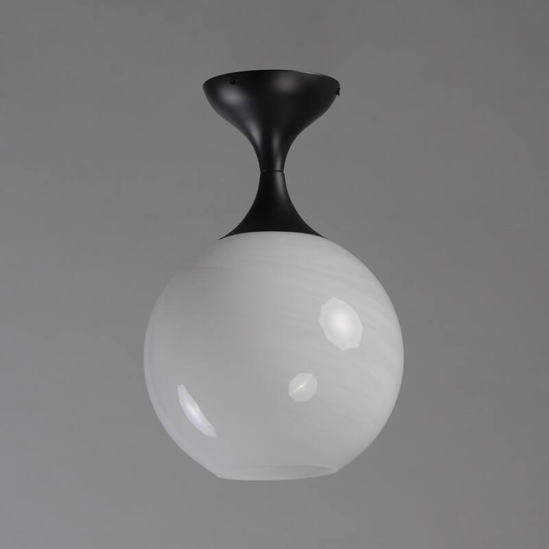 Maxim 21229MR Neve 9" Wide Semi-Flush Globe Ceiling Fixture