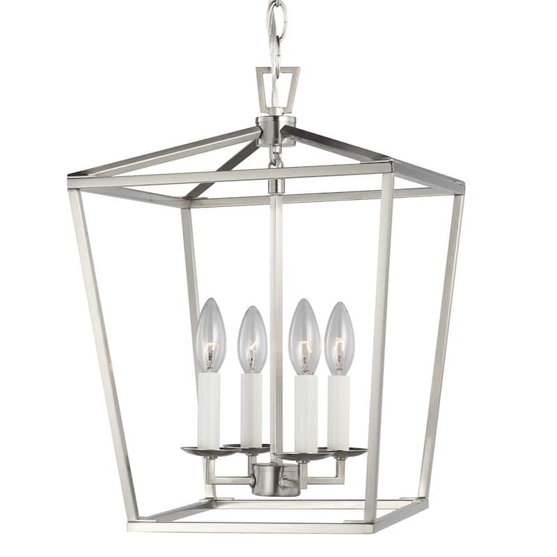 Bellevue Moselle 4 Light 13" Wide Taper Candle Pendant - Brushed Nickel