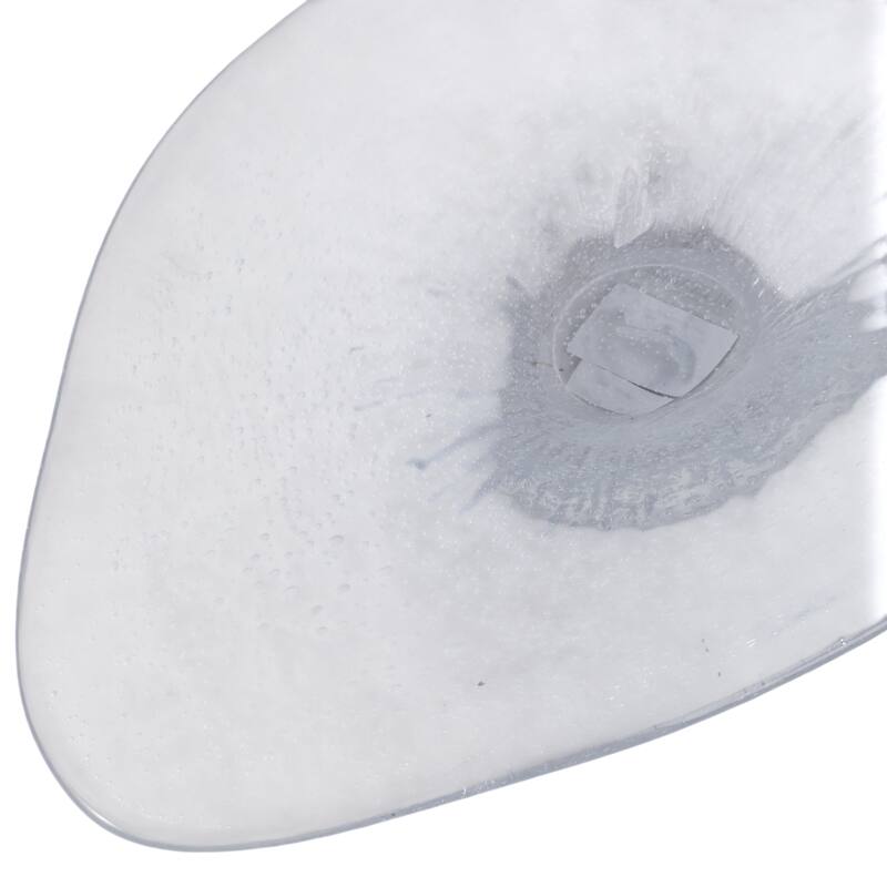 Glass Bowl Textured Handcrafted Finish Decorative Use - 3" Clear - 24" x 14" x 3"