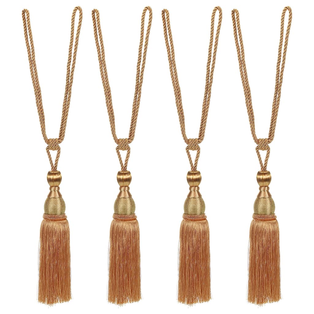 4 Pack Elegant Handmade Curtain Tiebacks Home Office Decorative - 16"